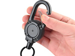PORTE-CLÉS RÉTRACTABLE CORDE AVEC CEINTURE RÉTRACTABLE MOUSQUETON