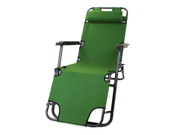 Garden sun lounger beach folding cushion reinforced soft