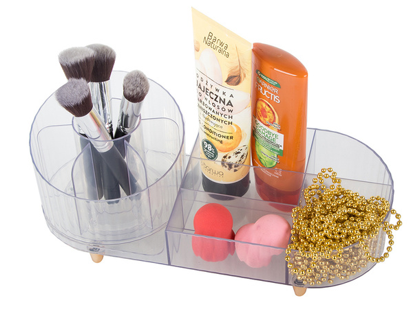 Cofre organizador de cosméticos portacepillos de joyería portacepillos giratorio