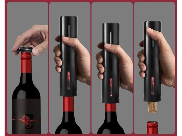 Electric corkscrew wine opener led battery