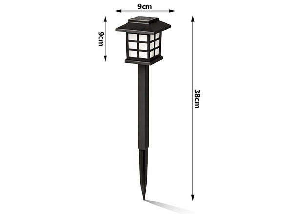 6 LAMPES SOLAIRES DE JARDIN À LED AVEC CAPTEUR CRÉPUSCULAIRE ET PIQUET POUR TERRASSE OU BALCON