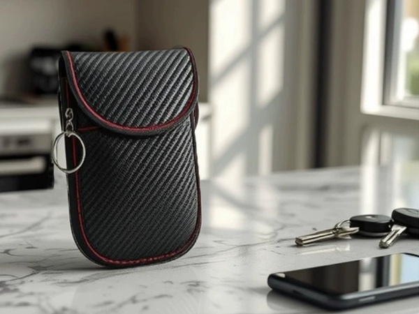 Etui für autoschlüssel mit diebstahlsicherung und rfid-signalblockierung