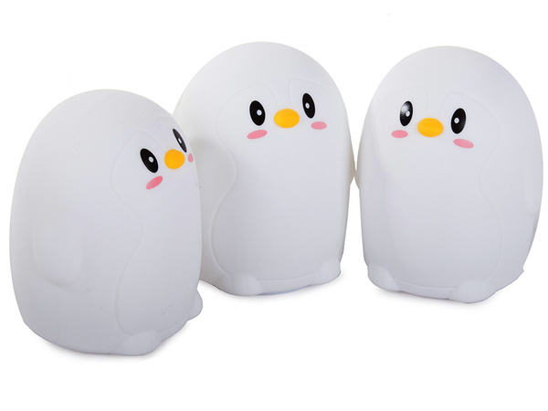 Copii a condus lumina de noapte rgb touch pinguin