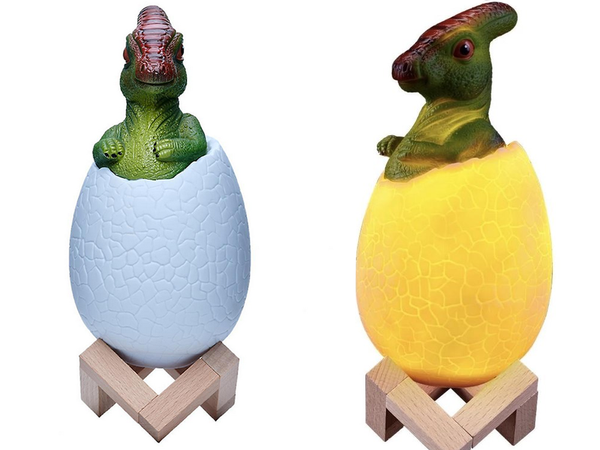 Nakts gaismas dinozauru dinozauru dino olu rgb rezultātā olu gaisma bērniem