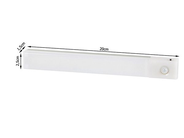 Lumière autocollante pour rail d'armoire
