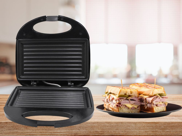 KENYÉRPIRÍTÓ GRILLSÜTŐ PANINI TORTILLA SZENDVICSEKHEZ TAPADÁSMENTES 750W