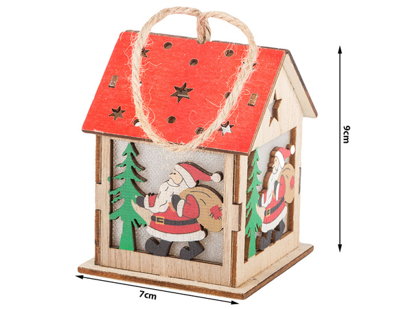 Arbre de noel suspendu en bois lanterne lumineuse decoration de noel mickey