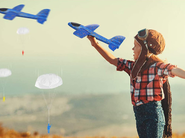 Polystyrene aeroplane glider styrofoam dart throwing model aeroplane