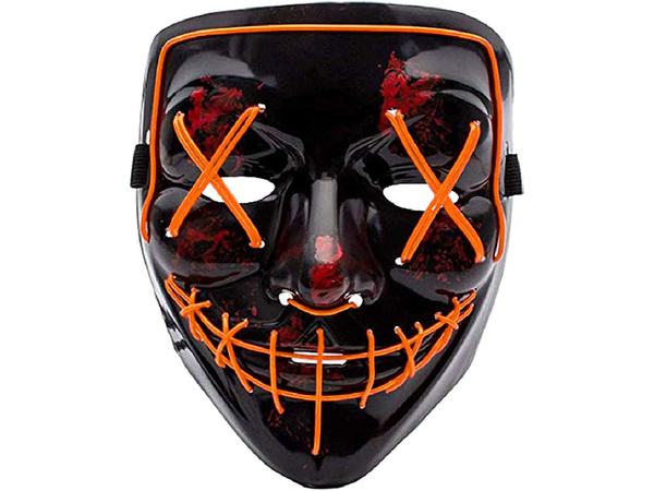 Svietiace led maska halloween strana očista