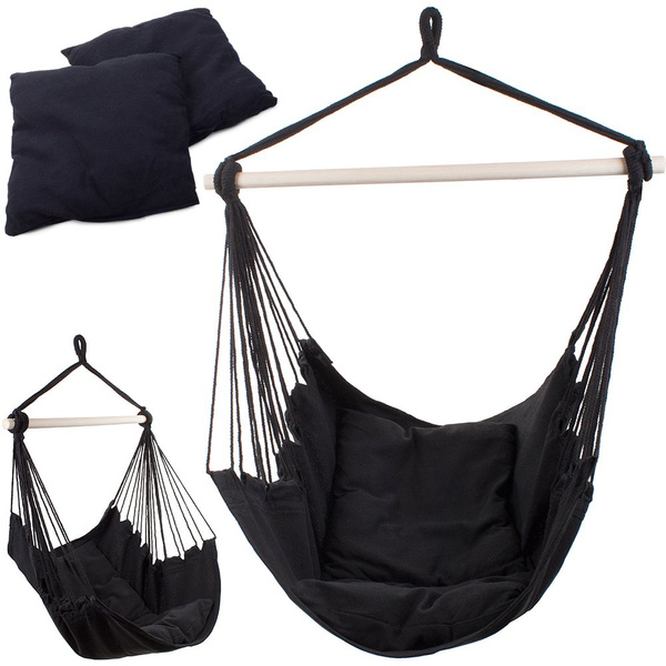 Brazilian hammock hanging chair 2 cushions