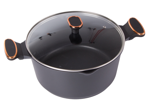 Casserole poêle avec couvercle 6.84l induction