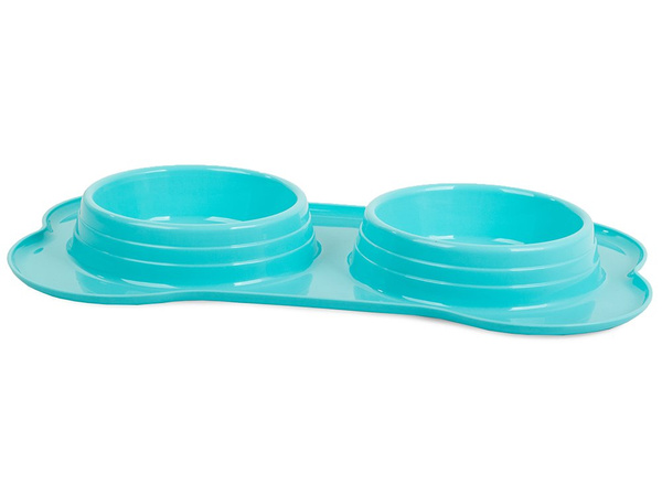 Double bowl for dog/cat food 400ml x 2