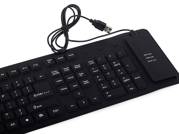 Silikon gummi tastatur schwarz usb numerisch