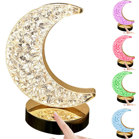 Laualamp moon crystal led rgb usb