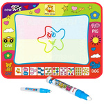 Tapis d'aquarelle grandes lettres chiffres éducation