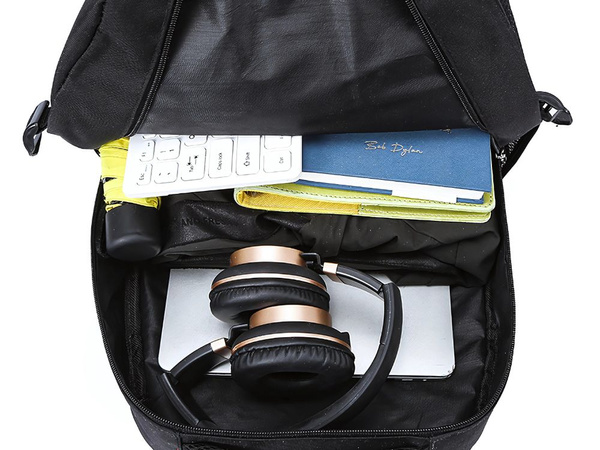 Městský batoh školní mládež sportovní 10l černý 2 přihrádky na notebook