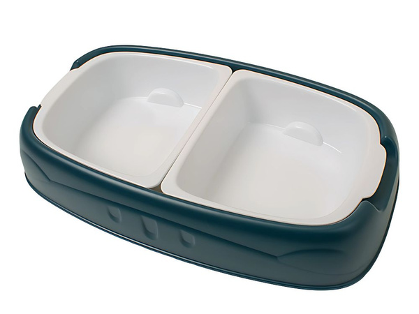 Dubultā bļoda sunim kaķim noņemamas ūdens un barības bļodas lielas plastmasas