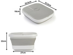 Foot warming bucket bowl with bubble massage rollers foldable