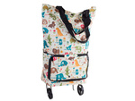 Sac de cumpărături cărucior cu roți de umăr pliabil
