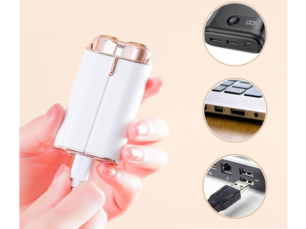 Borotva női test epilátor lábak arc szemöldök trimmer nőknek usb