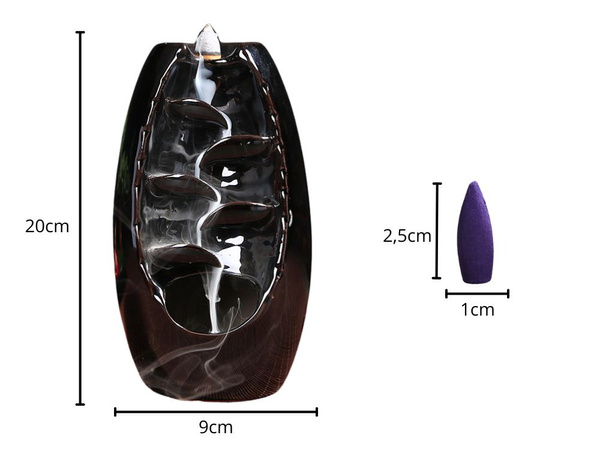 Ароматический керамический камин водопад благовония ароматерапия + 10 фитилей