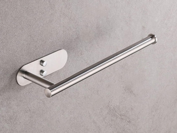 Kitchen paper towel holder adhesive metal silver loft