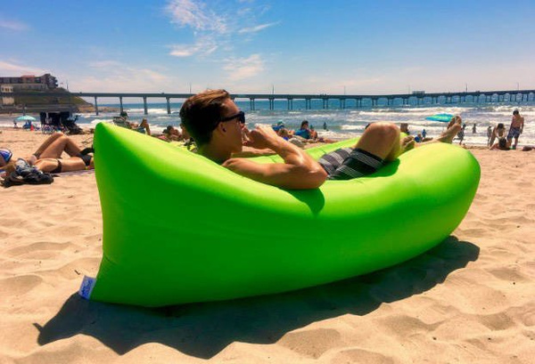 Aufblasbare sofa bett faul tasche luft strand stuhl matratze liege