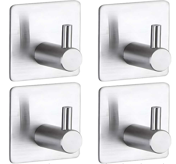 SELF-ADHESIVE HOLDER 4 PCS SILVER