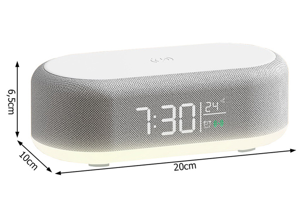 Digitaalne äratuskell elektrooniline termomeeter induktsioon laadija alarm 2in1