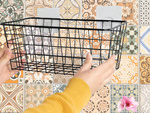 Cesta colgante organizador metálico estante colgante cocina negro