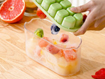 Ice cubes tray with container and lid silicone ice cubes tray mould