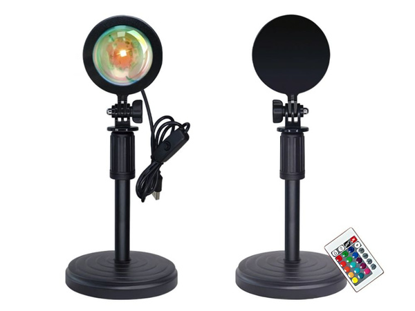 Proiector lampă apus de soare răsărit imitație led rgb usb + telecomandă