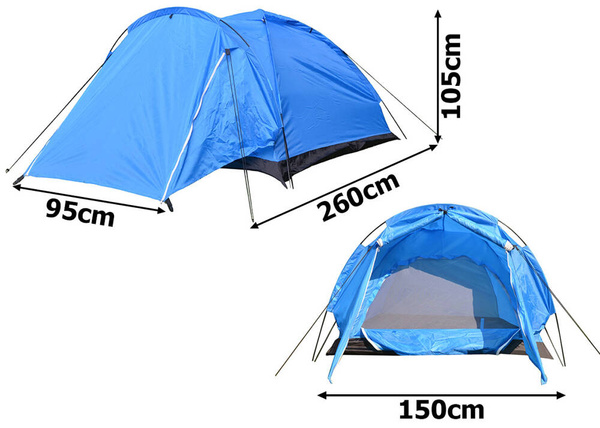 Outdoor camping zelt moskitonetz 2 personen vestibül