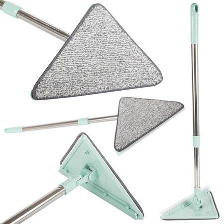 Rotary mop pull-out flat triangular squeegee