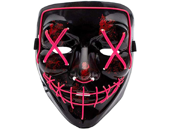 Svietiace led maska halloween strana očista