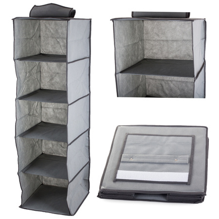 Kleiderschrank organizer hängeregal mit 5 böden 100cm