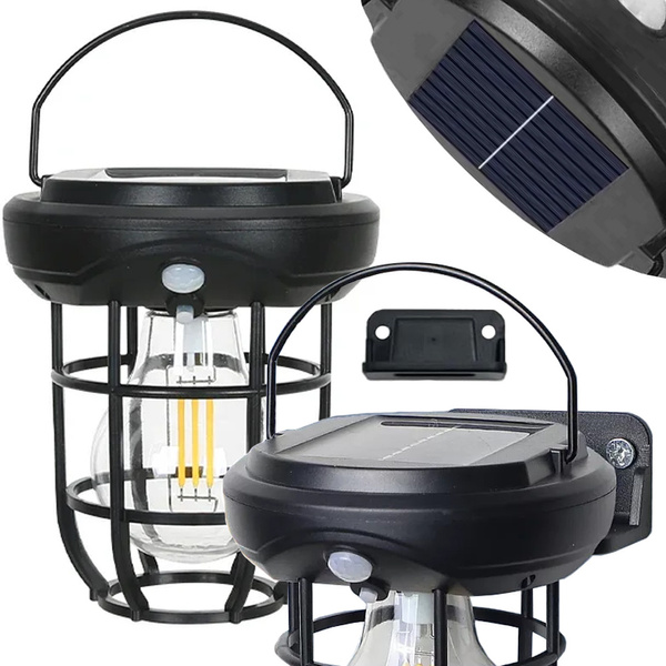 Saules lampa ar krēslas kustības sensoru 3 režīmi 3 led 1800lm ūdensizturīgs