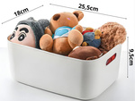 Contenedor de almacenamiento organizador cesta con asas universal 18x25 cm