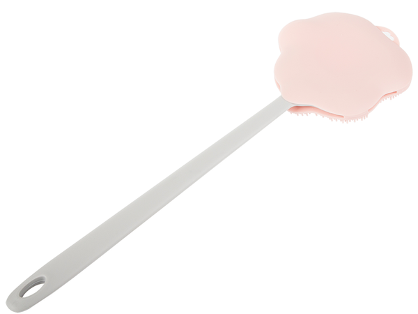 Kefa na zadnú časť tela s rukoväťou silikónová umývacia hubka