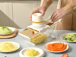 Rallador manual para verduras, cortador multifuncional con 6 cuchillas