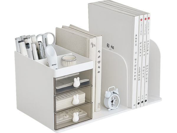 Armoire à outils organiseur de bureau étagères pour livres petits objets tiroirs