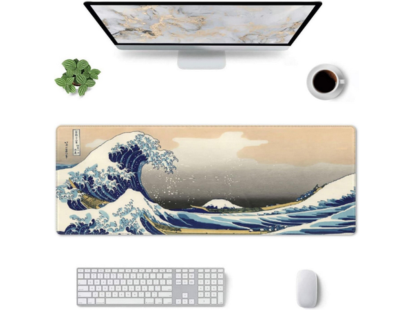 Große tastatur mauspad für büro schreibtisch 90x40 große welle