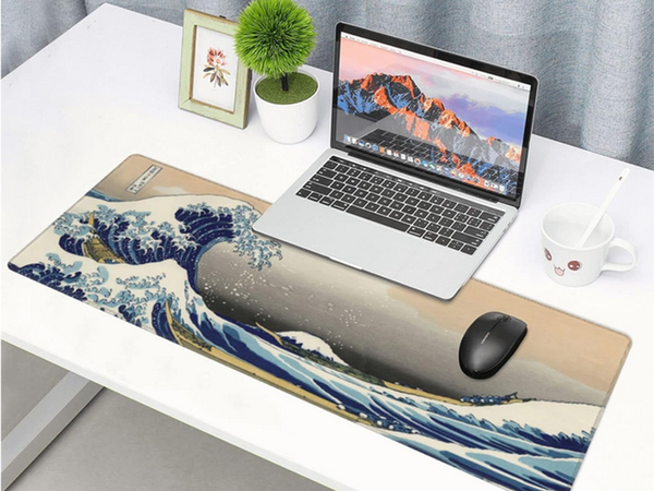 Große tastatur mauspad für büro schreibtisch 90x40 große welle