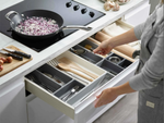 Kitchen organiser for cutlery drawer container