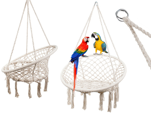 Columpio de jardín nido de cigüeña silla colgante boho 80cm