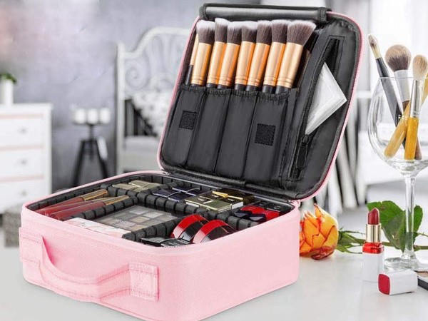 Vanity case cosmetics bag travel organiser casket suitcase bag