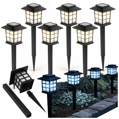 SOLÁRNE SVETLÁ 6 KS ZÁHRADNÉ LED SVETLÁ SO SENZOROM SÚMRAKU TERASA BALKÓN