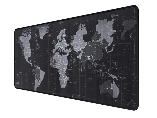 Tapis de souris large carte du monde de bureau 80x30