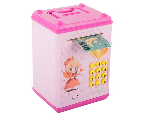 Pinigų dėžutė kasos aparato kodas banknotai monetos pinigai pin kodas