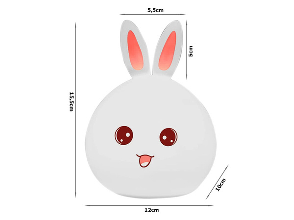 Veilleuse à led pour enfants lapin touch rgb